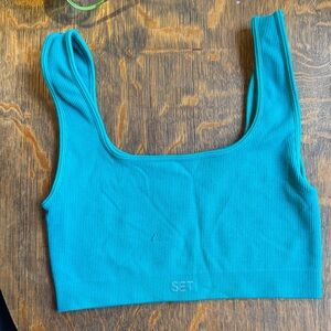 SET active teal sports bra
